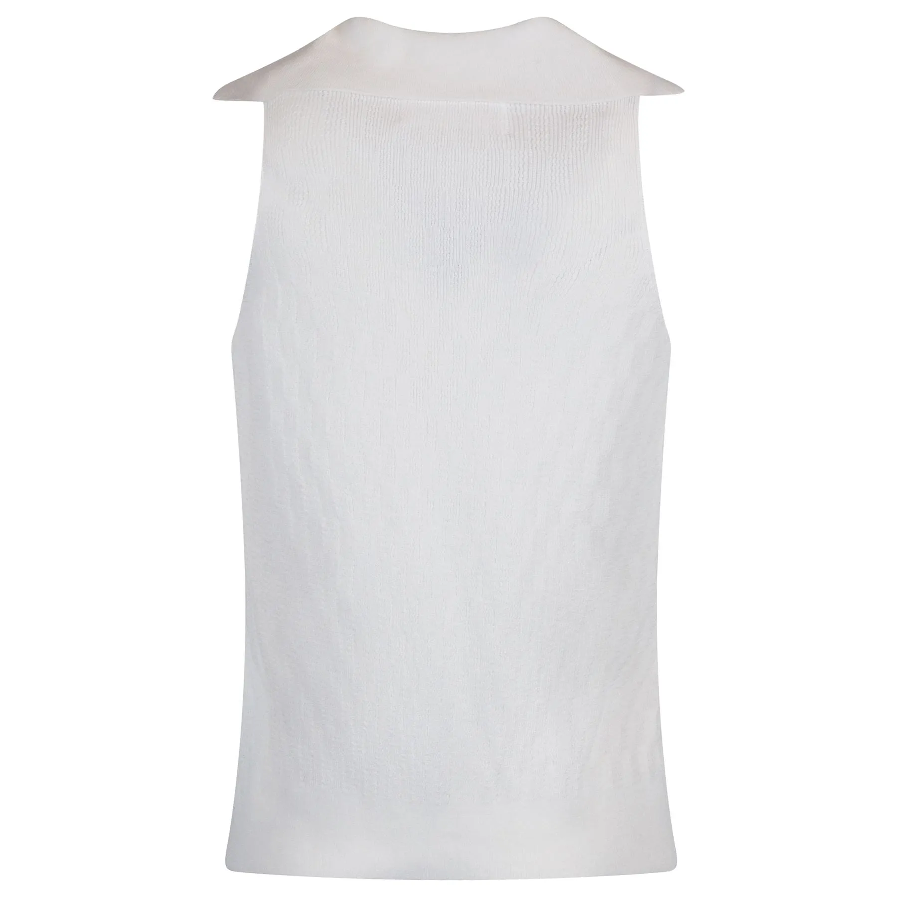 Womens Knit Tank Polo White - AW24
