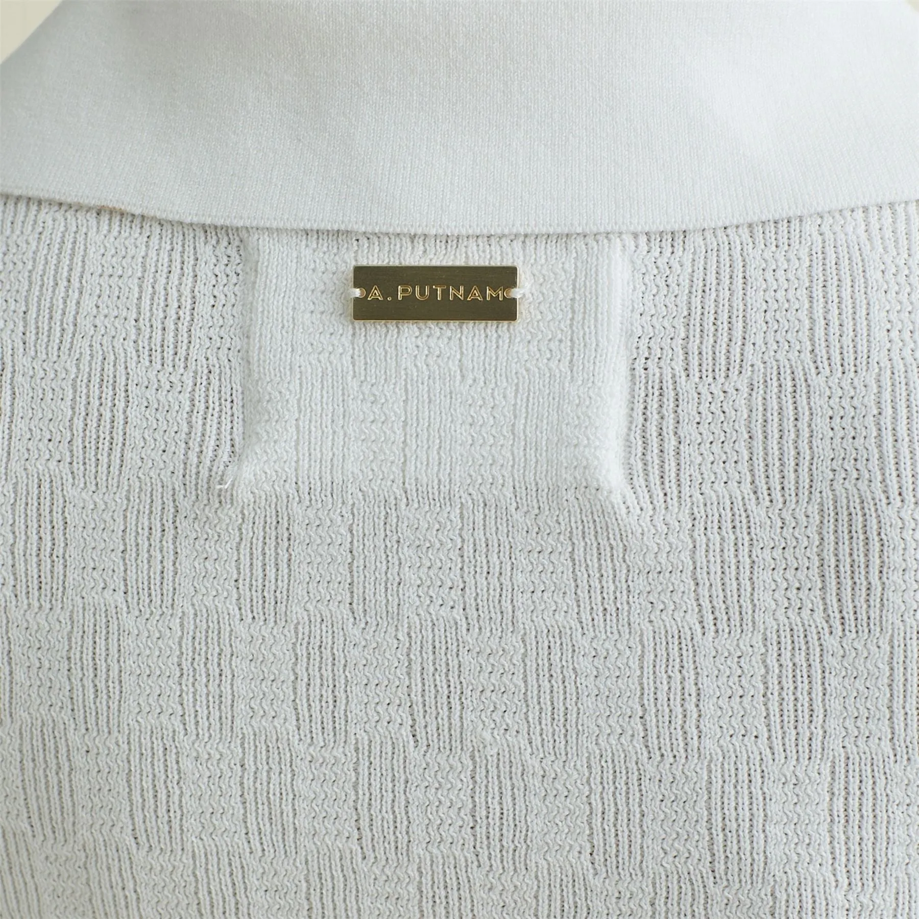 Womens Knit Tank Polo White - AW24