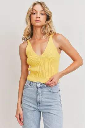 Women's Rib Knit Sleeveless Top