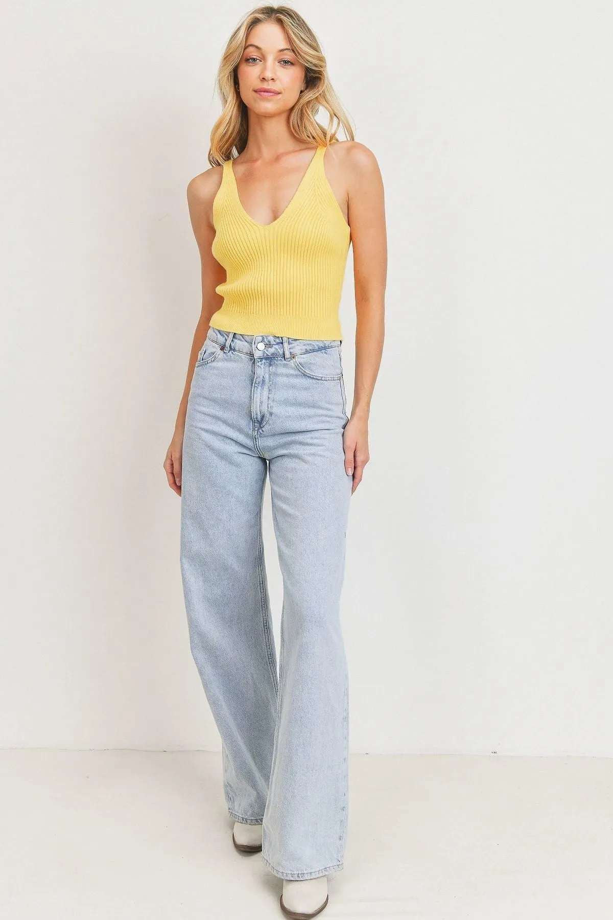 Women's Rib Knit Sleeveless Top