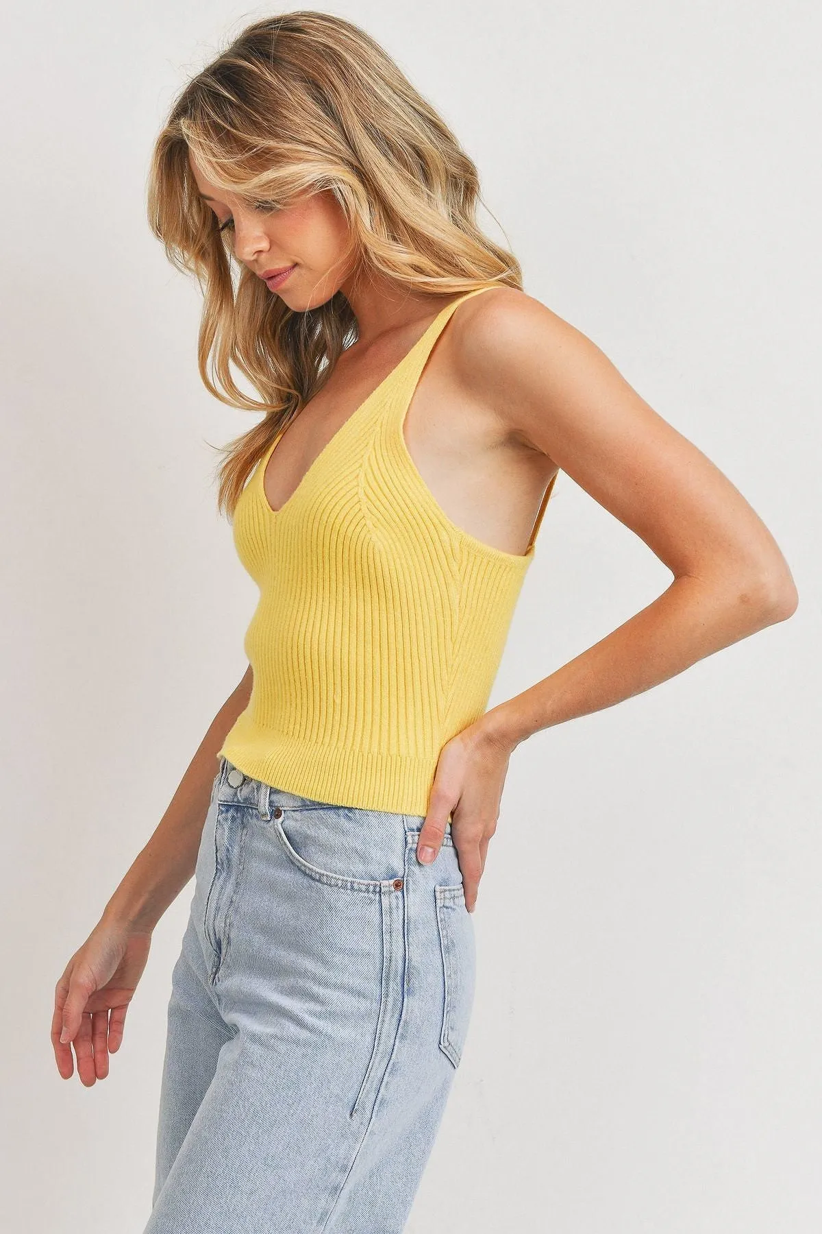 Women's Rib Knit Sleeveless Top